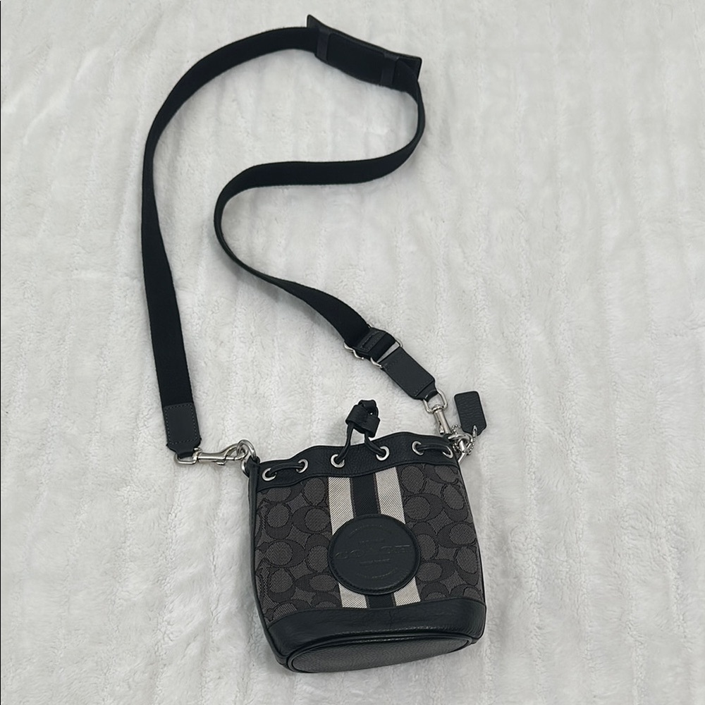 Coach Signature Crossbody Bag in Black and Gray